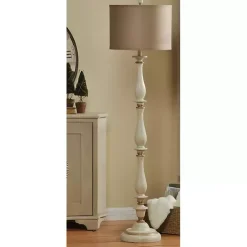 Kirklands Home Traditional Marseilles Floor Lamp Tan Clearance
