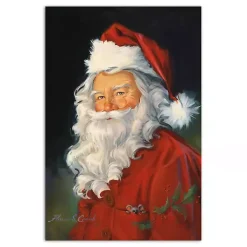 Christmas Art & Wall Decor>Kirklands Home Traditional Santa Claus Canvas Art Print