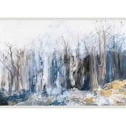 Kirklands Home Tranquil Forest Framed Canvas Art Print New