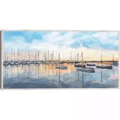 Kirklands Home Tranquil Harbor Framed Canvas Art Print Hot
