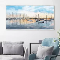 Kirklands Home Tranquil Harbor Framed Canvas Art Print Hot