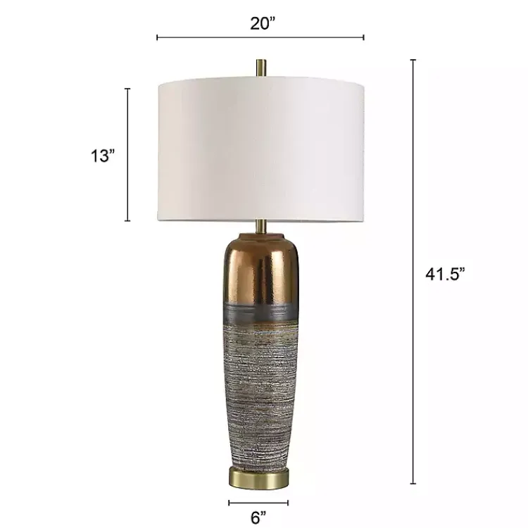 Kirklands Home Transitional Ceramic & Metal Table Lamp White Clearance