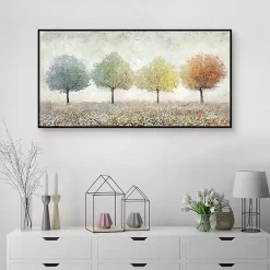 Kirklands Home Transitional Trees Framed Canvas Art Print Multi Sale
