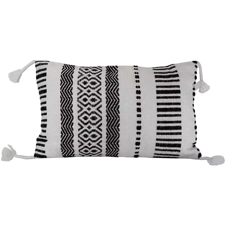 Kirklands Home Tribal Stripe Tassel Outdoor Lumbar Pillow Discount