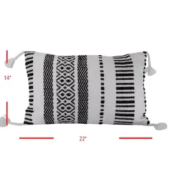 Kirklands Home Tribal Stripe Tassel Outdoor Lumbar Pillow Discount