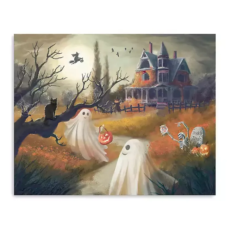 Halloween>Kirklands Home Trick or Treat Ghosts Canvas Art Print