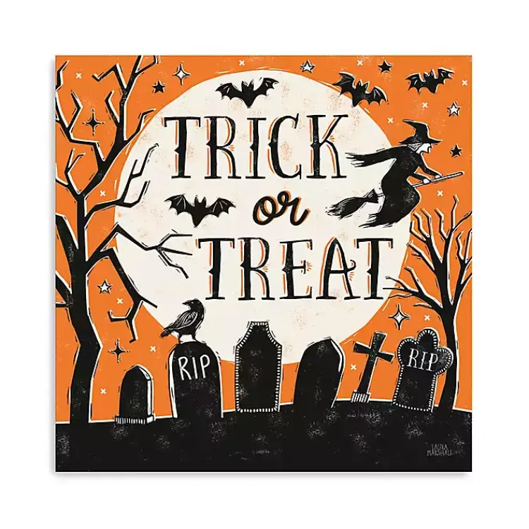Halloween>Kirklands Home Trick or Treat Graveyard Canvas Art Print