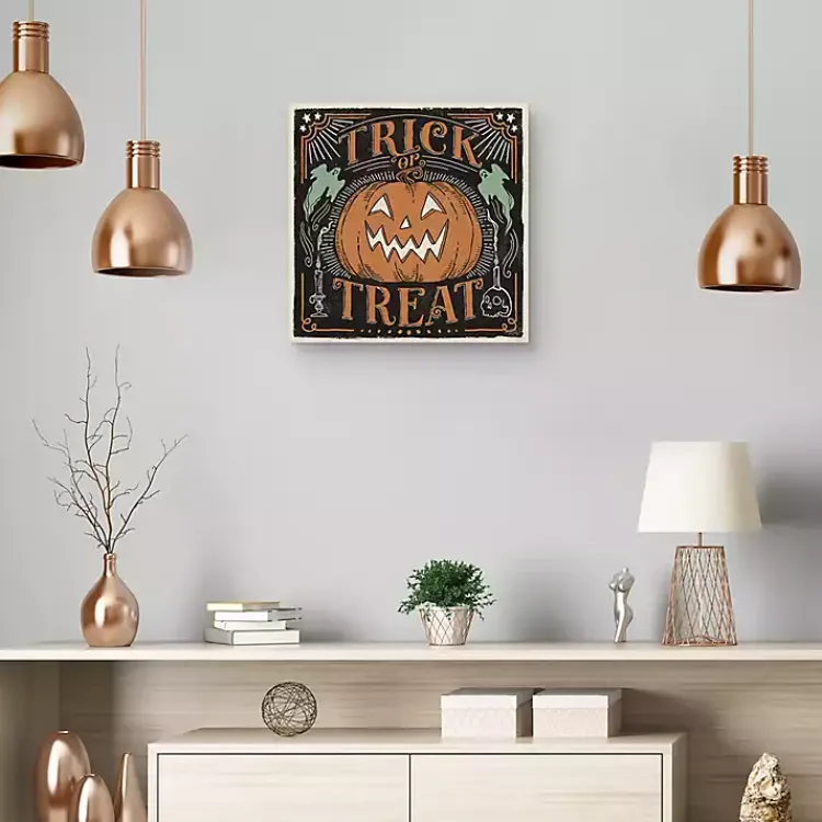 Halloween>Kirklands Home Trick or Treat Jack O' Lantern Canvas Art Print