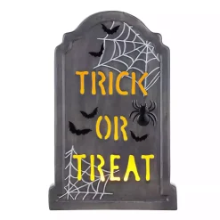Halloween>Kirklands Home Trick or Treat LED Tombstone Decoration