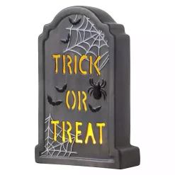 Halloween>Kirklands Home Trick or Treat LED Tombstone Decoration