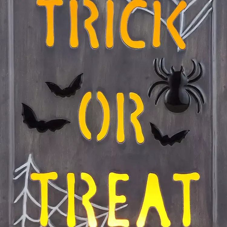 Halloween>Kirklands Home Trick or Treat LED Tombstone Decoration