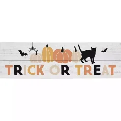 Halloween>Kirklands Home Trick or Treat Wooden Wall Plaque