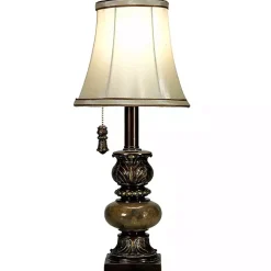 Kirklands Home Trieste Marble Table Lamp Ivory Outlet
