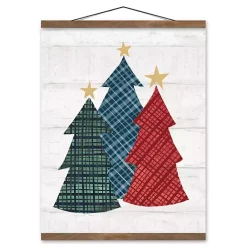 Christmas Art & Wall Decor>Kirklands Home Triple Christmas Tree Hanging Canvas Art Print Multi