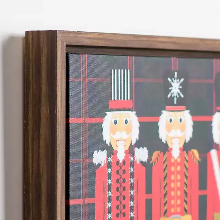 Christmas Art & Wall Decor>Kirklands Home Triple Nutcrackers Plaid Wall Plaque