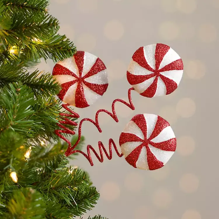Christmas Tree Decorations>Kirklands Home Triple Peppermint Christmas Tree Pick