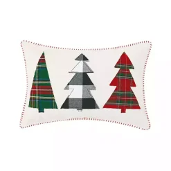 Pillows>Kirklands Home Tri-Tree Plaid Christmas Lumbar Pillow
