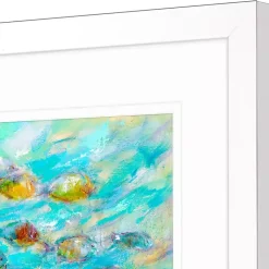 Kirklands Home Tropical Colors Framed Art Print Blue New