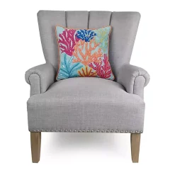 Pillows>Kirklands Home Tropical Coral Embroidered Pillow