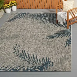 Kirklands Home Tropical Palms Captiva Outdoor Area Rug, 5x7 Sale