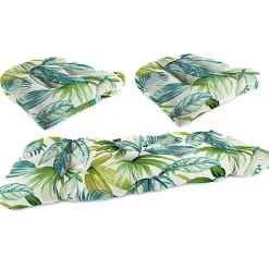 Kirklands Home Tropical 3-pc. Chair and Bench Outdoor Cushion Set Sale