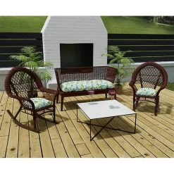 Kirklands Home Tropical 3-pc. Chair and Bench Outdoor Cushion Set Sale