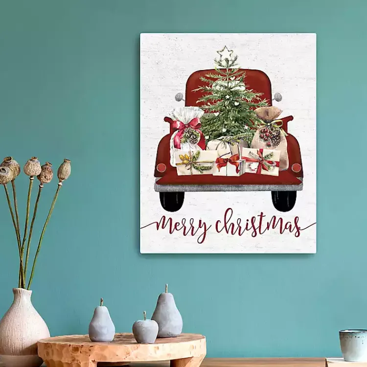 Christmas Art & Wall Decor>Kirklands Home Truck Full of Presents Canvas Art Print
