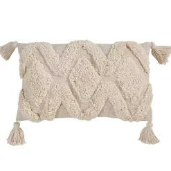 Pillows>Kirklands Home Tufted Cream Diamond Throw Pillow Ivory