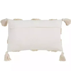 Pillows>Kirklands Home Tufted Cream Diamond Throw Pillow Ivory