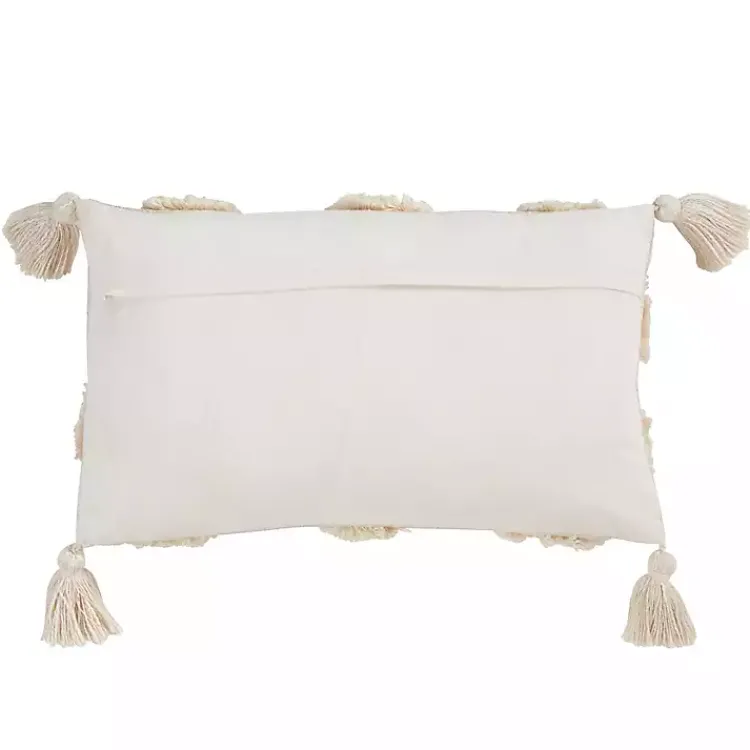 Pillows>Kirklands Home Tufted Cream Diamond Throw Pillow Ivory