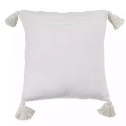 Pillows>Kirklands Home Tufted Diamond with Tassels Throw Pillow White