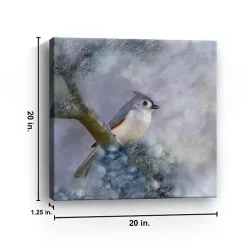 Kirklands Home Tufted Titmouse Bird Canvas Art Print Clearance