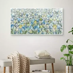Kirklands Home Tulip Parade Framed Canvas Art Print Multi New