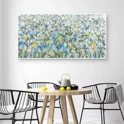 Kirklands Home Tulip Parade Framed Canvas Art Print Multi New
