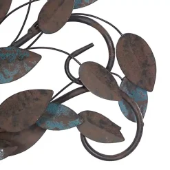 Kirklands Home Turquoise Bronze Distressed Iron Vine Wall Plaque Brown Best