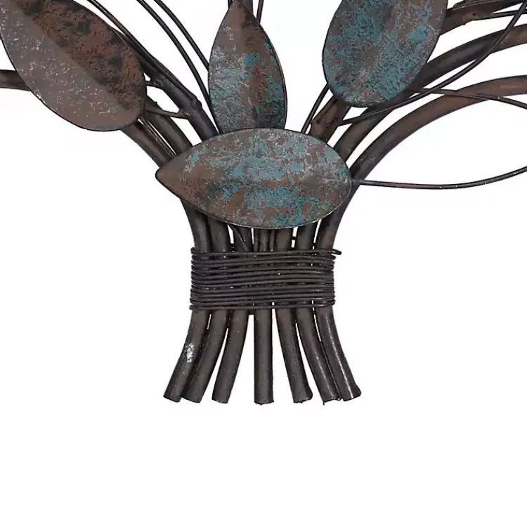 Kirklands Home Turquoise Bronze Distressed Iron Vine Wall Plaque Brown Best
