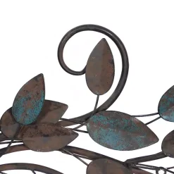 Kirklands Home Turquoise Bronze Distressed Iron Vine Wall Plaque Brown Best