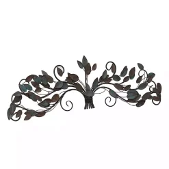 Kirklands Home Turquoise Bronze Distressed Iron Vine Wall Plaque Brown Best