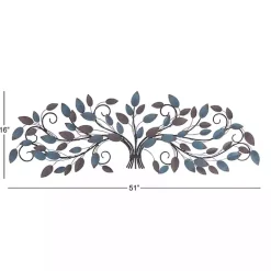 Kirklands Home Turquoise Bronze Distressed Iron Vine Wall Plaque Brown Best
