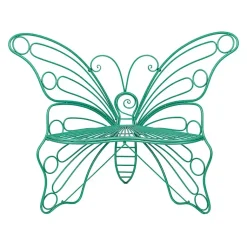 Kirklands Home Turquoise Butterfly Metal Chair Blue Sale