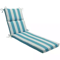 Kirklands Home Turquoise Cabana Stripes Outoor Chaise Cushion Discount