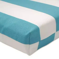 Kirklands Home Turquoise Cabana Stripes Outoor Chaise Cushion Discount