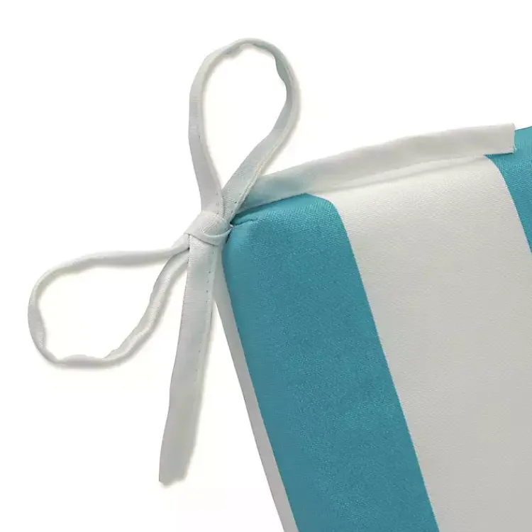 Kirklands Home Turquoise Cabana Stripes Outoor Chaise Cushion Discount
