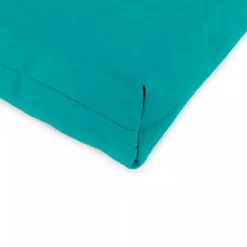Kirklands Home Turquoise Canvas French Edge Outdoor Chair Cushion Blue