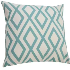 Kirklands Home Turquoise Geometric Diamond Outdoor Pillow Discount