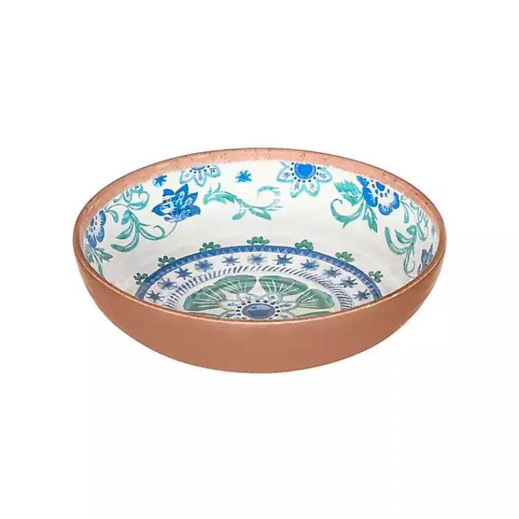 Kirklands Home Turquoise Melamine Rio Ceral Bowls, Set of 6 New