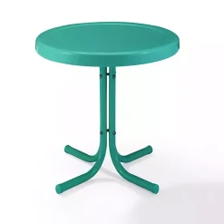 Kirklands Home Turquoise Metal Outdoor Side Table Blue Online