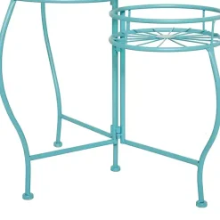 Kirklands Home Turquoise Metal Starburst 3-Tier Plant Stand Blue Online