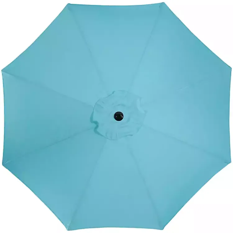 Kirklands Home Turquoise Tilt Hand Crank Outdoor Umbrella Blue Best