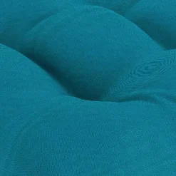 Kirklands Home Turquoise Tufted Outdoor Chair Cushions, Set of 2 Blue New